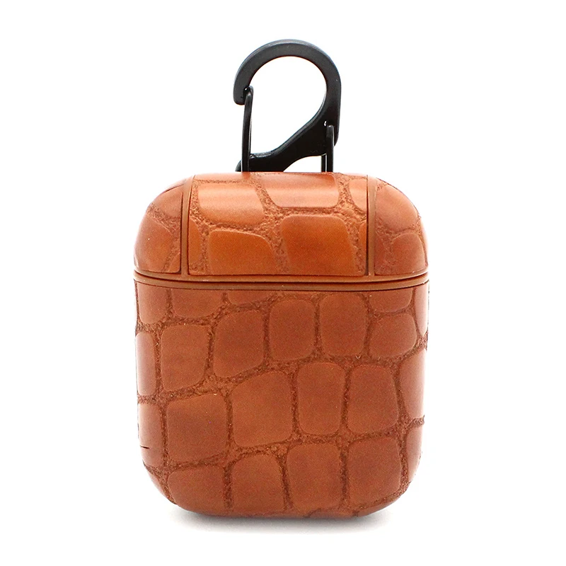 Case For Air Pods Leather Brown Wireless Bluetooth Earphone Protector For Apple Earpods PU Leather Cases For Airpods 2019 (7)