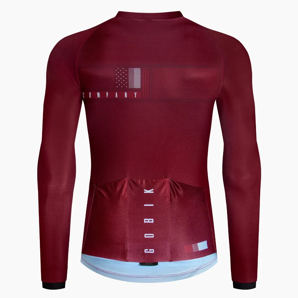 

NEW ARRIVE LONG SLEEVE JERSEY CX PRO SN BURGUNDY for 18 C to 30 degree Ultralight race and highly breathable cycling jersey