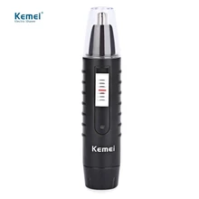 Kemei Washable Rechargeable Ear Nose Hair Trimmer Cleaner Trimmer Nose Shearer Shaver Clipper Trimer Shaving Razor for Men