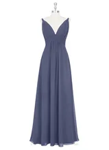 New Arrival Floor Length Long Chiffon Bridesmaid Dress Ruched V Neck Bridesmaid Dress Custom Made Maid of Honor Dress