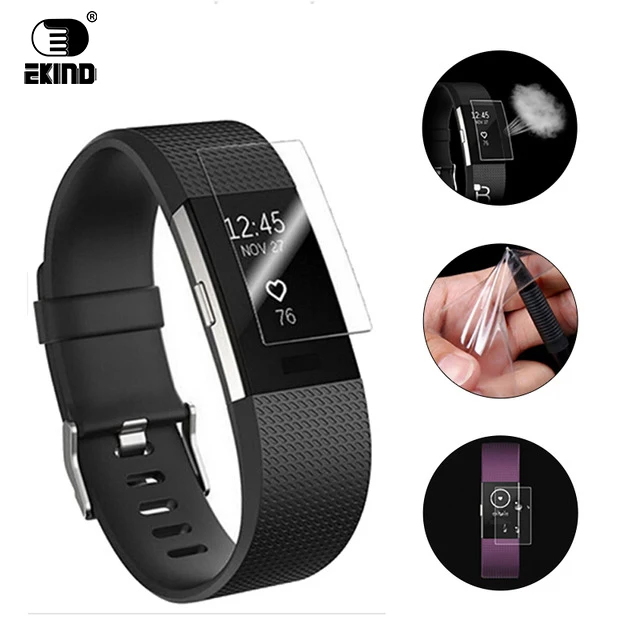 

EKIND HD Protective Film for Fitbit Charge 2 Charge2 Band Anti-Scratch TPU Screen Protectors Bracelet Screen Clear Ultra Thin