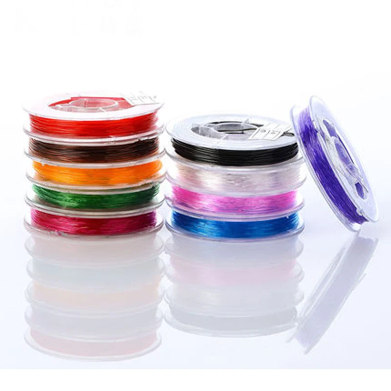

10Roll/Lot 0.5mm Translucent Stretch Elastic Crystal Cord Finding Beading Bracelet Jewelry Wire/Cord/String/Thread DIY