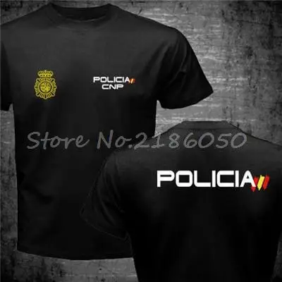 Espana Policia испанский национальный полицейский Espana Policia Cnp Uip УПО анти Riot Swat Geo идет спецназ Мужская футболка крутые Топы