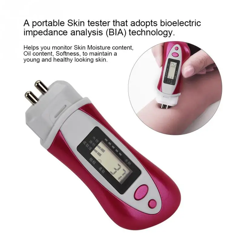 Digital Skin Monitor Checker BIA Skin Analyzer Moisture Oil Softness