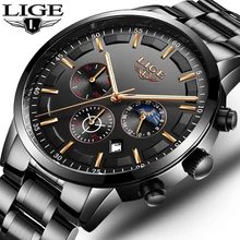 LIGE Fashion Mens Watches Top Brand Luxury Business Waterproof Quartz Watch Men Full Steel Sport Wristwatch Relogio Masculino LIGE Fashion Mens Watches Top Brand Luxury Business Waterproof Quartz Watch Men Full Steel Sport Wristwatch Relogio Masculino