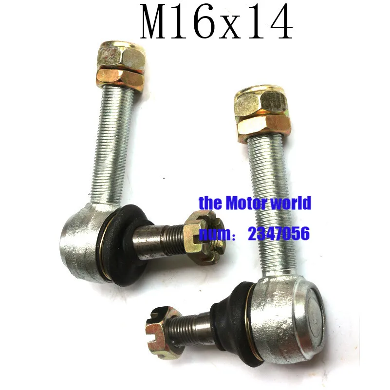 

ATV 1 pair Joint Ball U-joint white M14x16 metal Head Tie Rod End for head ball Quad Turn