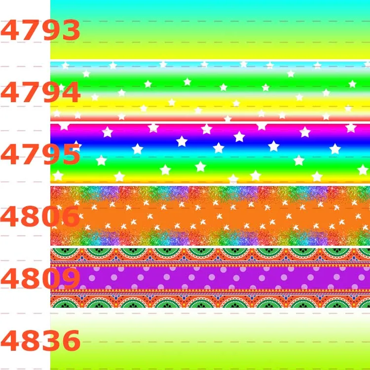 

Y 50 yards live cartoon colorful rainbow 2 printed grosgrain ribbon