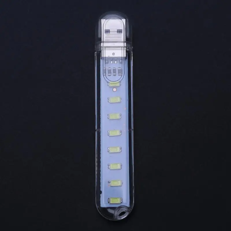 Chiclits 8 Led Night Light Mini 5V USB Book Light Computer Mobile Power USB Light WhiteWarm White (12)