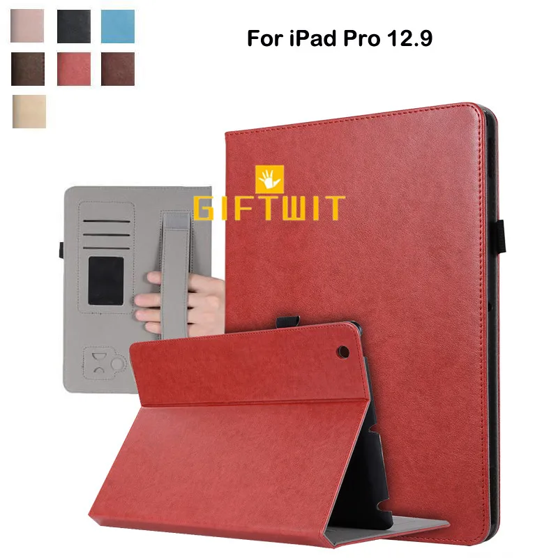 Чехол для iPad Pro 12 9 дюйма 2017 Роскошный деловой кожаный держатель ручного ремня