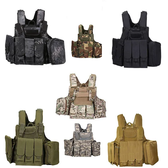 

Hunting Tactical Vest Molle Combat Assault Plate Carrier Tactical Vest 7 Colors CS Outdoor Clothing Military Vest Jungle Equipme