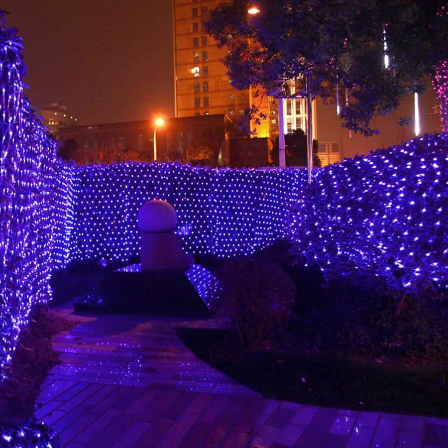 Thrisdar 2x2M 3x2M 6x4M LED Net Mesh Fairy String Light Outdoor Garden Patio Window Curtain Xmas Wedding Holiday Garland Light Thrisdar 2x2M 3x2M 6x4M LED Net Mesh Fairy String Light Outdoor Garden Patio Window Curtain Xmas Wedding Holiday Garland Light