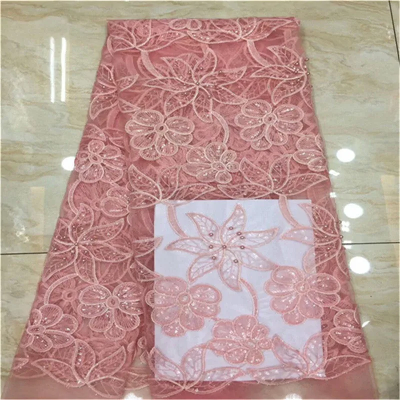 

Lace Trim sequins beads Voile 2019 Hot Sale free Shipping Indian French Lace New Design African Fabric High Quality purple peach
