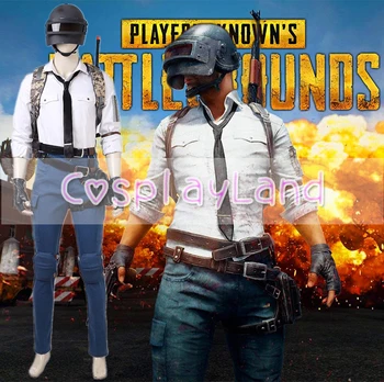 

New Hot Game PLAYERUNKNOWN'S BATTLEGROUNDS Costume Men Suit PUBG Cosplay Costume Halloween Costumes Custom Made Outfit