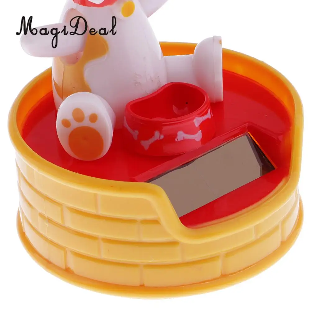 MagiDeal Solar Powered Dancing   Toy Car Ornament Bobble Head Dog Animal Toy for Home Office Desk Table Decor 10Kinds