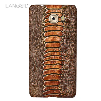 

wangcangli brand phone case ostrich foot grain half-wrapped phone case For Samsung C9 Pro phone case handmade custom processing