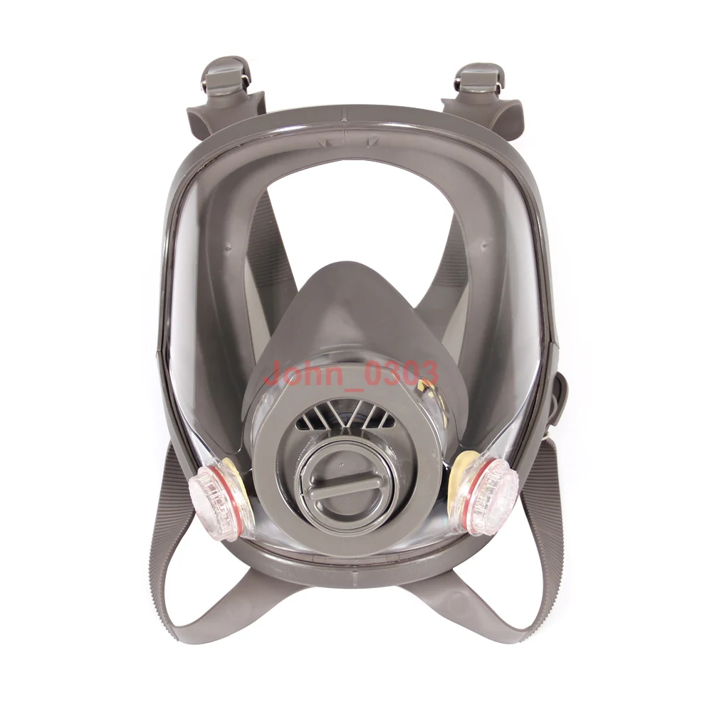 

Two-In-One Function Full Face Flate View Facepiece Respirator Gas Mask Painting Spraying