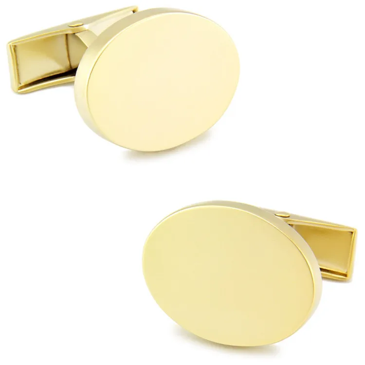 

SPARTA gold Electroplated + high quality metal frosted elliptical cufflinks + free shipping !!! High quality metal cufflinks D