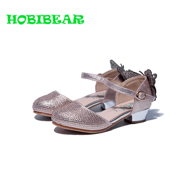 

New Luxury Princess Sweet Sandals Girls Sandals Summer Kids Shoes Black Girls Low Heels for Kids Designer Girl Party Sandals