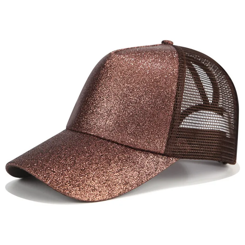 Кепка женская блеск конский хвост бейсбольная Кепка Snapback папа кепка-бейсболка Кепка s Женская грязная булочка летняя сетчатая шляпа Женская регулируемая хип-хоп шляпы