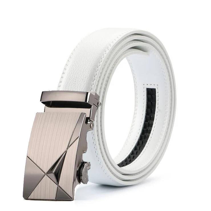 Brand men's fashion Luxury white belt for men 100 genuine leather Belt