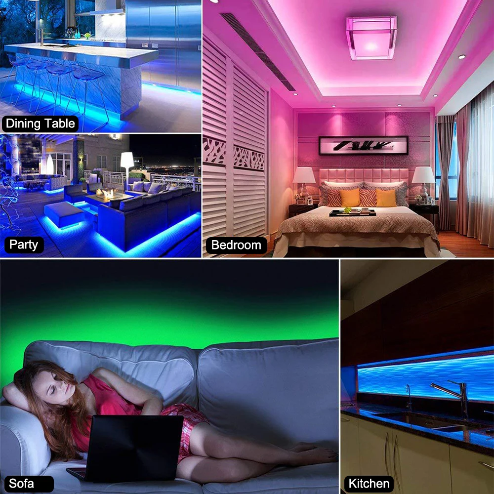 5050 rgb контроллер с Wi Fi светодиодные полосы света 5 м 30 60 Светодиодный/м