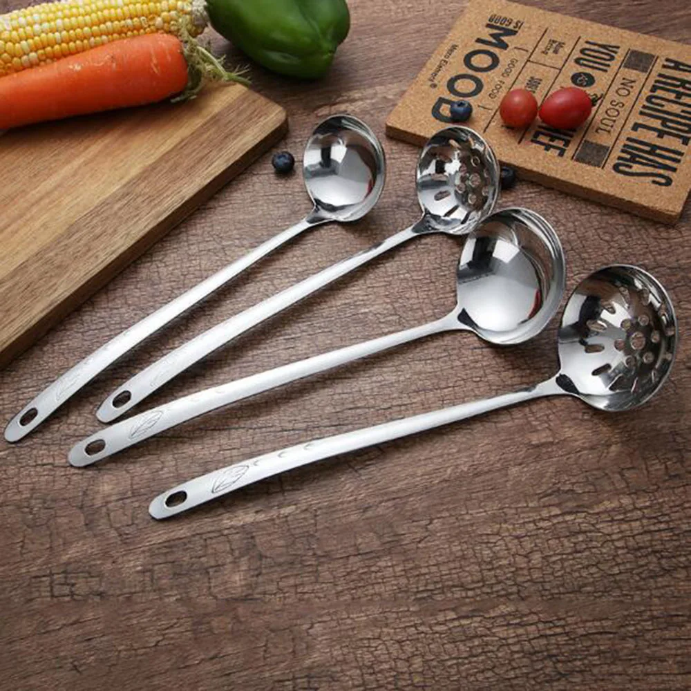 1PC Stainless Steel Hot Pot Spoon Kitchen Cooking Tool Spoon Stainless