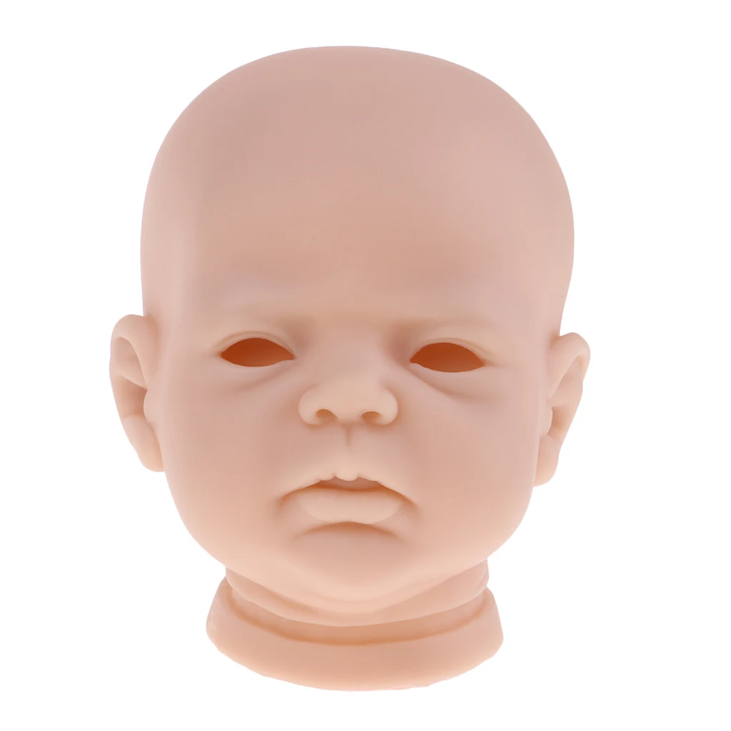 20'' Reborn Sleeping Doll Vinyl Head Sculpt Newborn Baby Head Mold Kit Unpainted Custom Part Normal Skin #3
