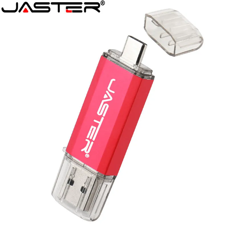 

JASTER TYPE-C USB3.0 USB Flash drives Pen Drive for Android system 128GB 64GB 32GB 16GB External Storage 2 in 1 Pendrive