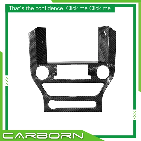 

For Ford Mustang 2015-2017 Left & Right Hand Drive Version Carbon Fiber Gloss Black Center Control Board Cover- 1pcs