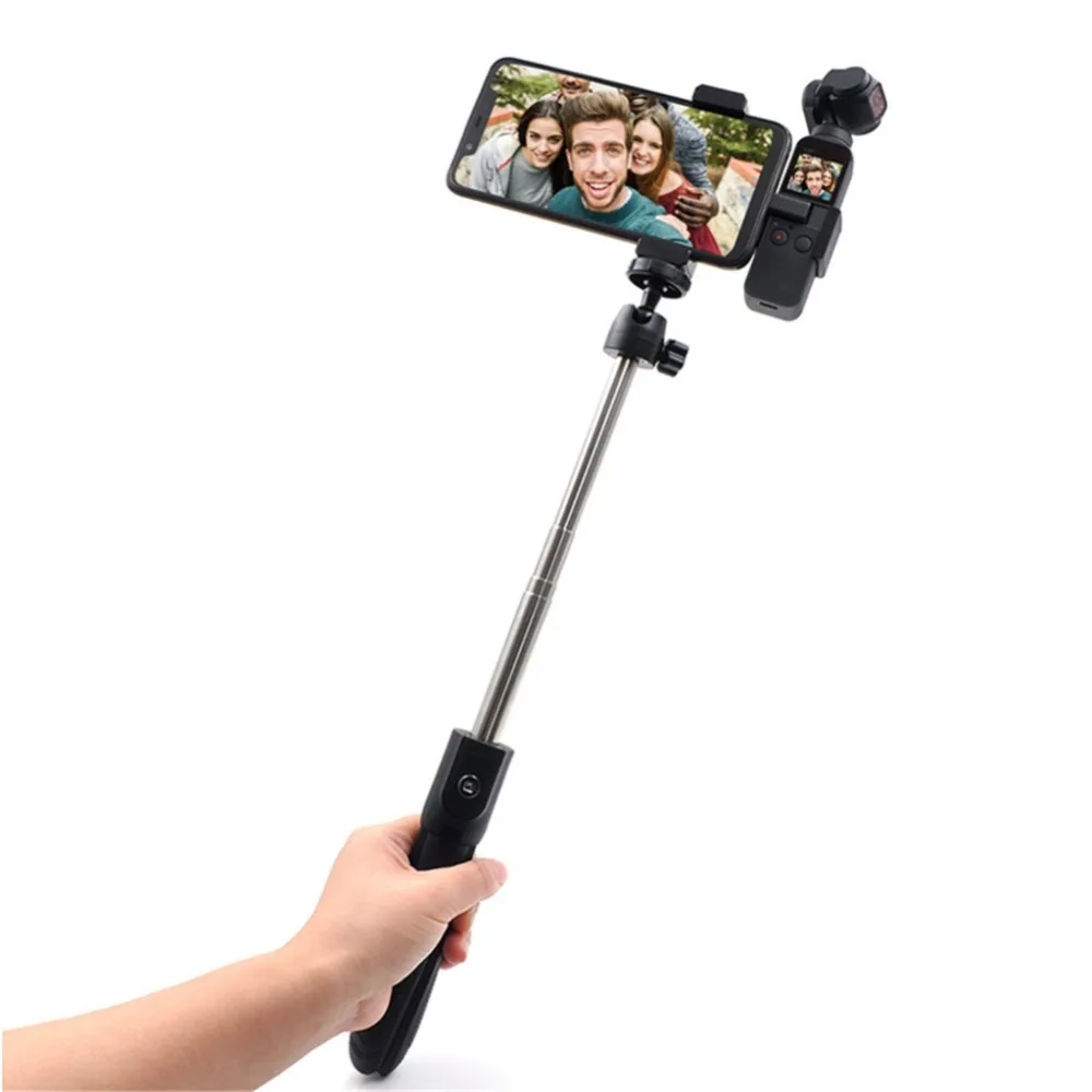 

2 in 1 Pocket Bluetooth Selfie Stick with Extended Parts Phone Holder Suit for travel group photo selfie for DJI OSMO Pocket Hot