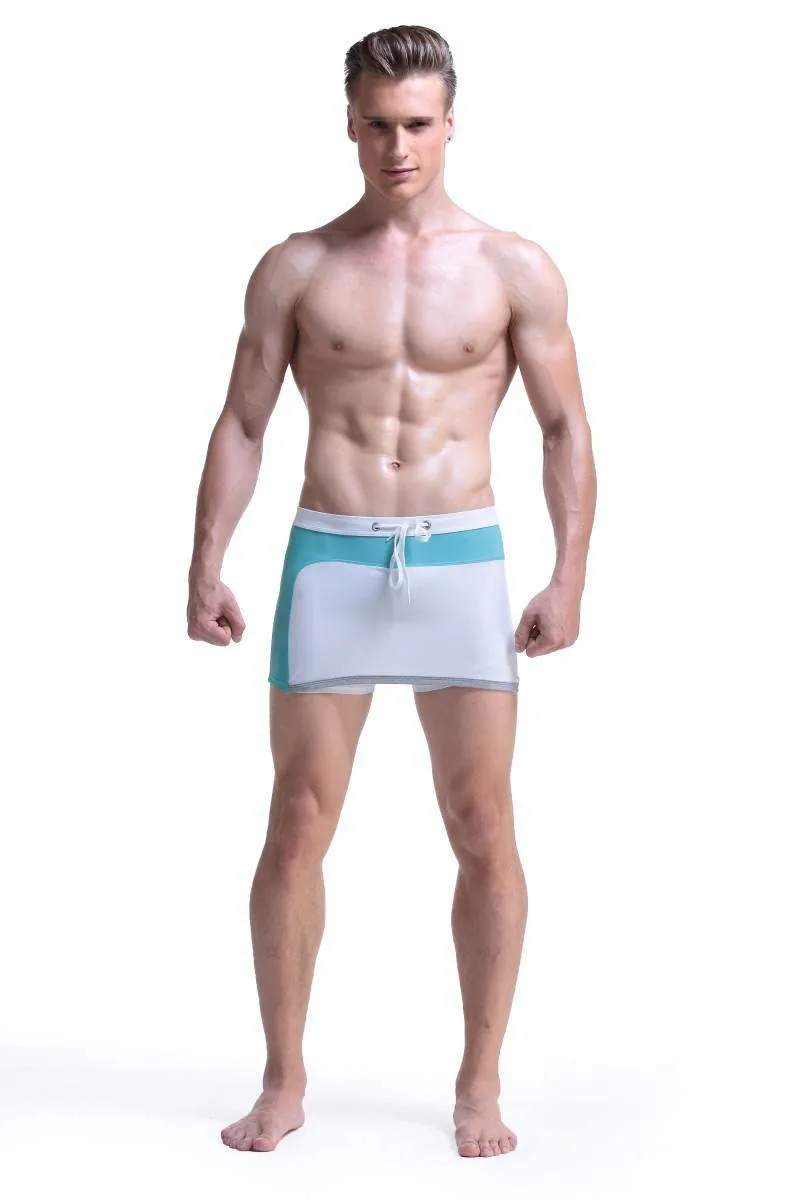 Брендовые Лоскутные двухслойные купальные костюмы для мужчин s мужские плавательные трусы боксеры мужские пляжные плавательные шорты