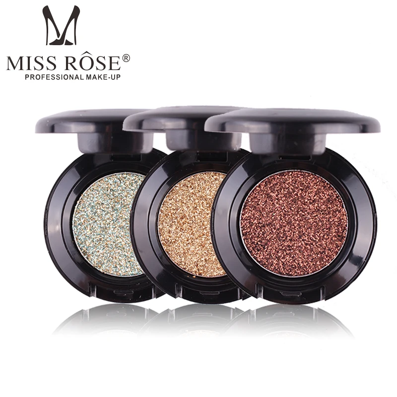 Палитра теней для век Miss Rose цветная блестящая водостойкая красная пигментная