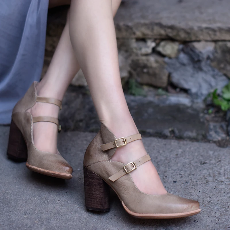 

Artmu Fashion Women Pumps High Heel Shoes Super High 8 cm Heels Shoes Handmade Shoes Leather Casual Pumps zapatos mujer