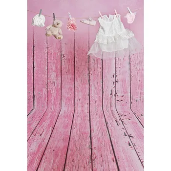 

Customize vintage pink plank photography background for sample model portrait photo studio backdrop