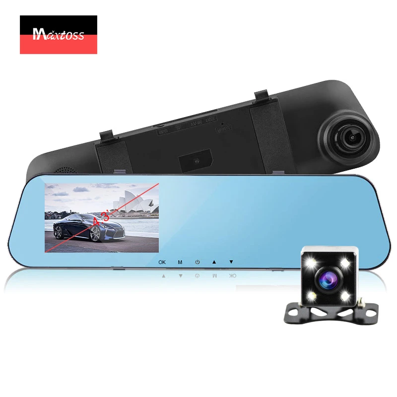 dash cam mirror car dvr mirror dual len dash camera dual cameras dashcam dashcamera in car video camera full hd car cam  dvrs