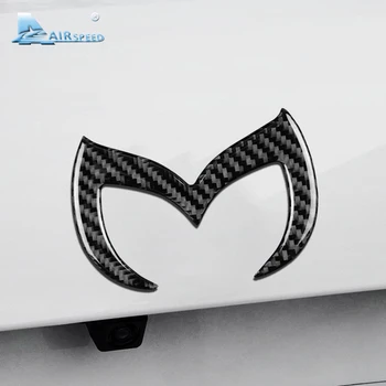 

AIRSPEED For Mazda 3 Mazda 6 CX-5 CX-3 Axela Atenza Accessories Carbon Fiber Car Emblem Logo Tail Car Sticker Decals Car Styling
