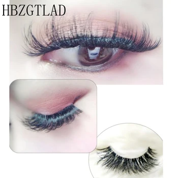 

Transparent stem Mink Hair Eyelashes reusable Natural 3D Mink Messy Popular short False Eyelash Full Strip Eyelashes Extension