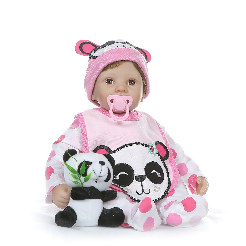 NPK 55 см мягкое набивное тело 1/4 силиконовых конечностей reborn baby doll eyes blink sweet girl baby подарок на день рождения