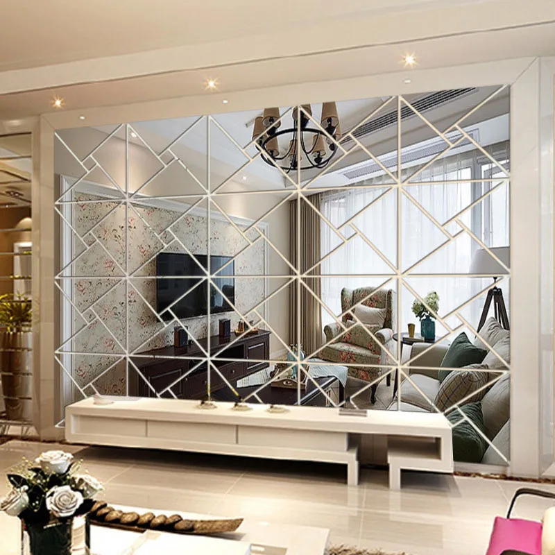 Акриловые декоративные зеркальные наклейки на стену, экологически чистое высококачественное декоративное зеркало для гостиной, спальни