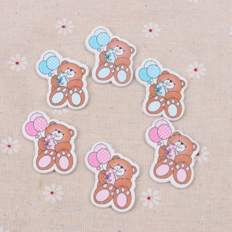 Description Picture 5 of itemBlue/Pink Lovely Bear Pattern Scrapbooking Craft Embellishment For Handmade Sewing Home Decoration 28x34mm 20pcs