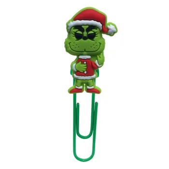 

8Pcs Christmas Bookmarks Cartoon Paper Clips Holder School Supplies Magazine Label Reading Children Gifts