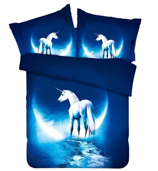 

Star moon horse bedding sets california king queen size full double fitted sheet quilt duvet cover bedspread bedsheet linen 6pcs