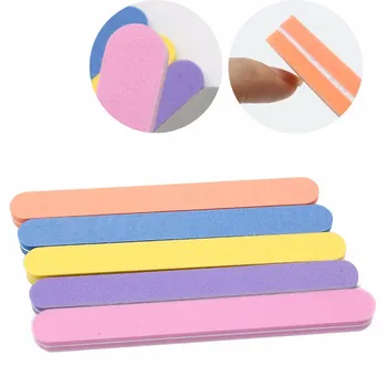 

10Pcs Nail Buffer File Colorful Styling Nail Tools Sponge Diamond Rubbing Gel Nail Polish Surface Buffer Files Strip Bar Set