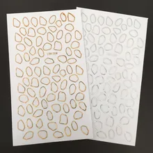 Новейшая модель LSIKA, LSK-304-303, золото, серебро, серия, специальная линия, дизайн 3D, дизайн ногтей, письмо, Модный шаблон, наклейка, переводная наклейка