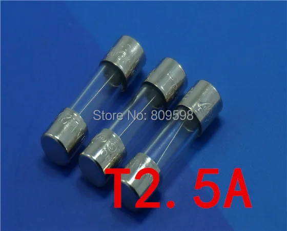 10 x 2.5Amp 250V Glass Tube Fuse Kit 5mm x 20mm Glass Fuses