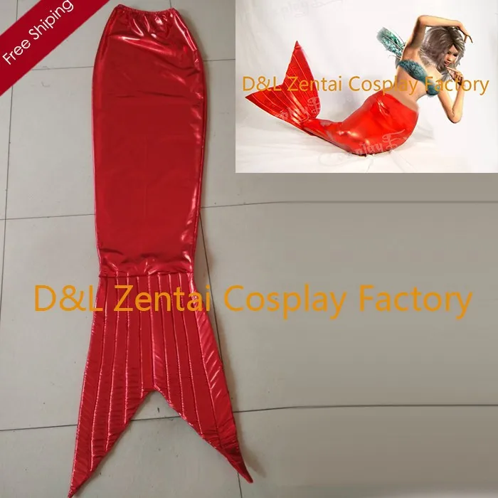 Free Shipping Sexy Adult Red Mermaid Tail for Girls Cosplay Party Halloween Costumes for Kids Fancy Dress Custom SC1724 (1)