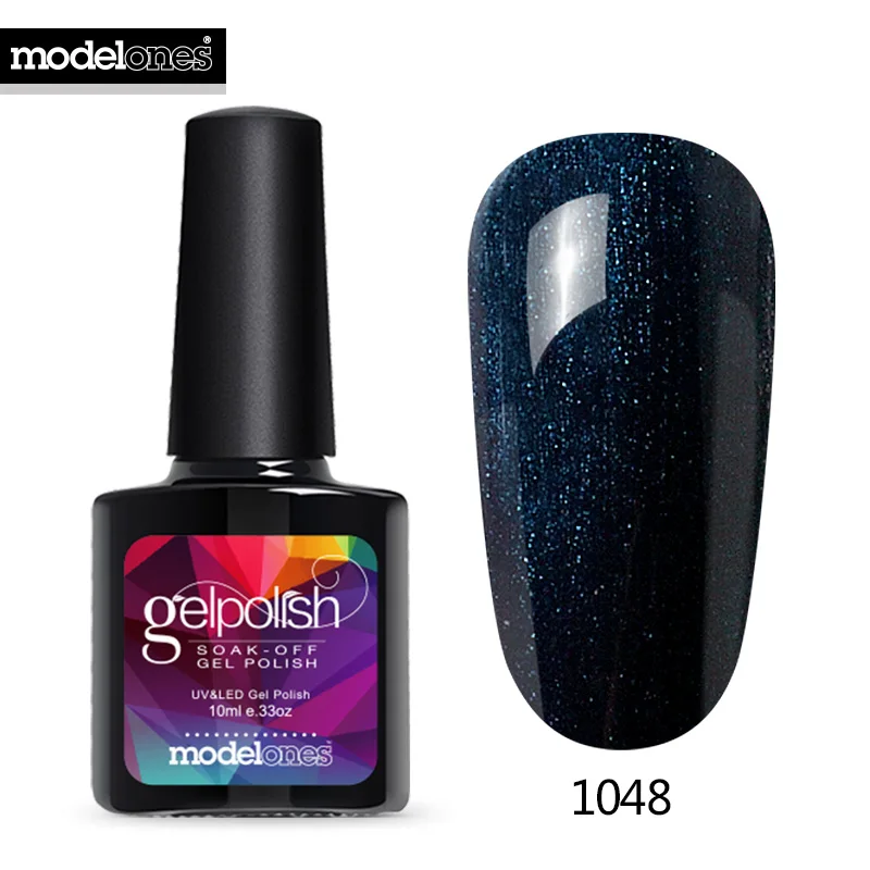 Modelones Colorful Nail Art Led Gel Polish Soak Off Shining Nail Gel Varnish Long Lasting Enamel Semi Permanent Lacquer Gel - Color: 1048