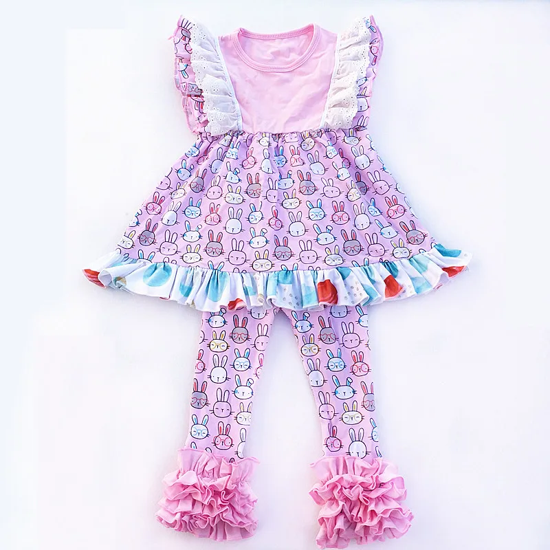 2018 newest boutique kids remake bunny outfits clothes baby girls