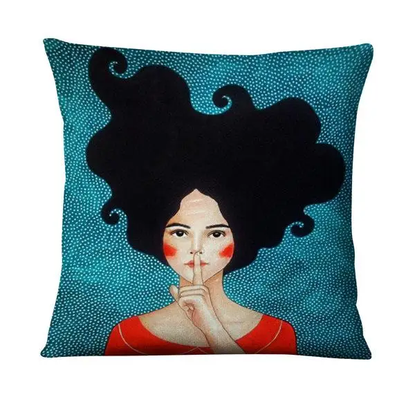 Modern Painting Girls Printed Pillowcase Home Decoration Pillow Art Cushion Decorative Pillows Home Decor Sofa Throw Pillow 