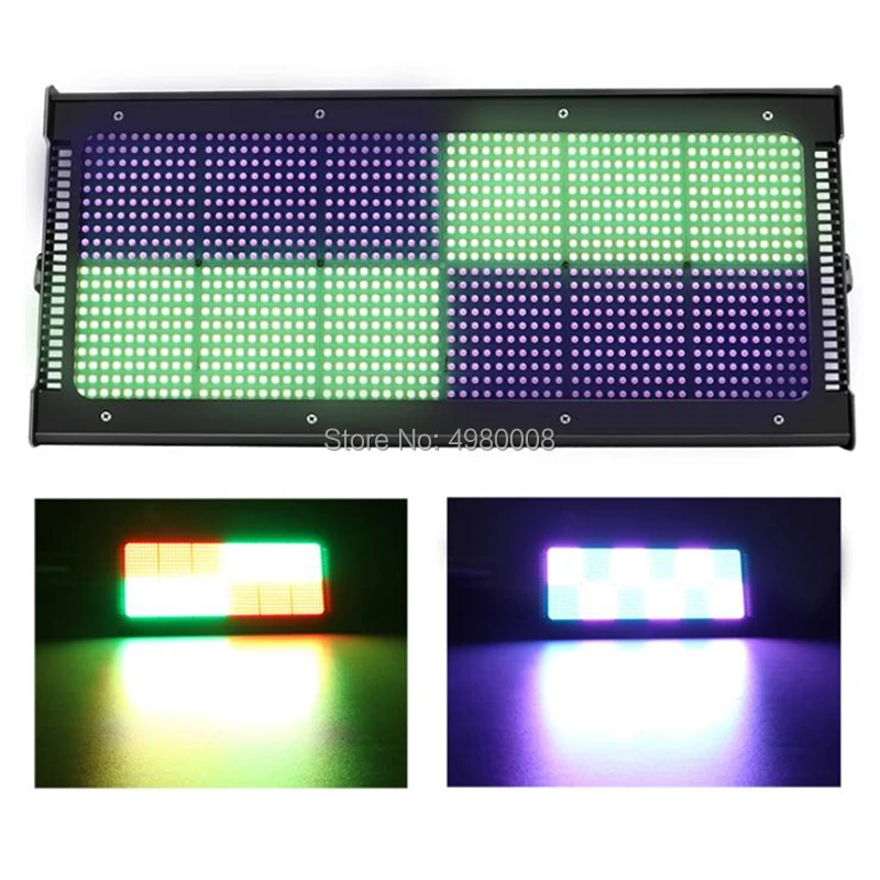 Сценический эффект 1200 светодиодный s стробоскоп RGB 3в1 DMX 600 Вт Светодиодный свет вспышки для DJ Дискотека вечерние вспышка бар украшение для